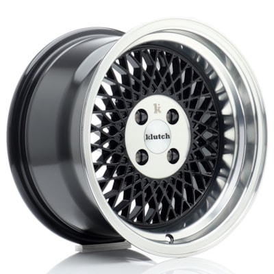 Klutch SL1 16x8 ET15 4x100 Gloss Black w/ Machined Lip