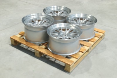 Set of JR40 19x9,5 ET28 + 19x11 ET22 5x112 Silver Machined Face