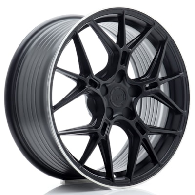 JR Wheels JR51 18x8 ET20-45 5H BLANK Satin Black w/ Machined Lip