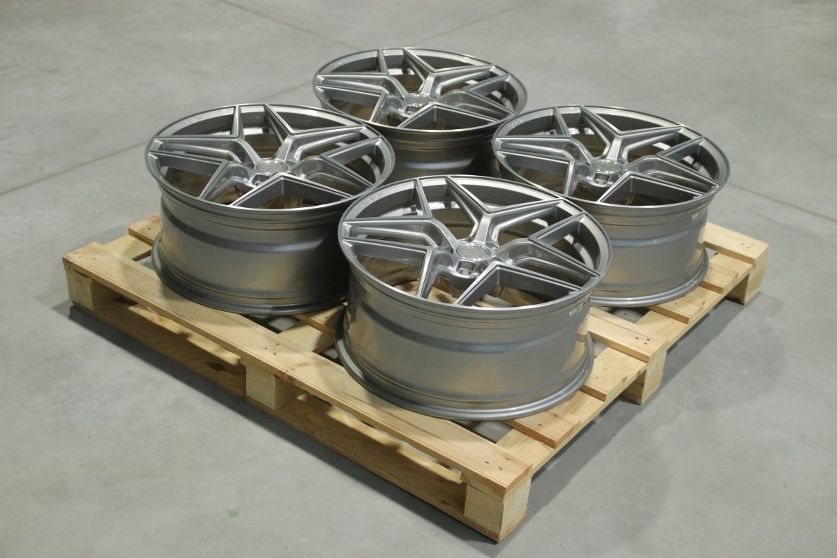 R20 x 9 5x112 ET20 CB72.6 Concaver Complete Sets Brushed Titanium