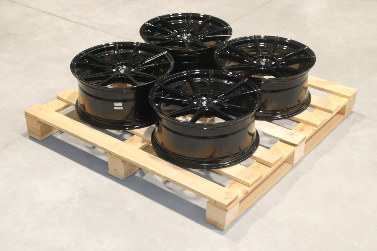 R18 x 8 5x100 ET37 CB72.6 JR Wheels Complete Sets Black