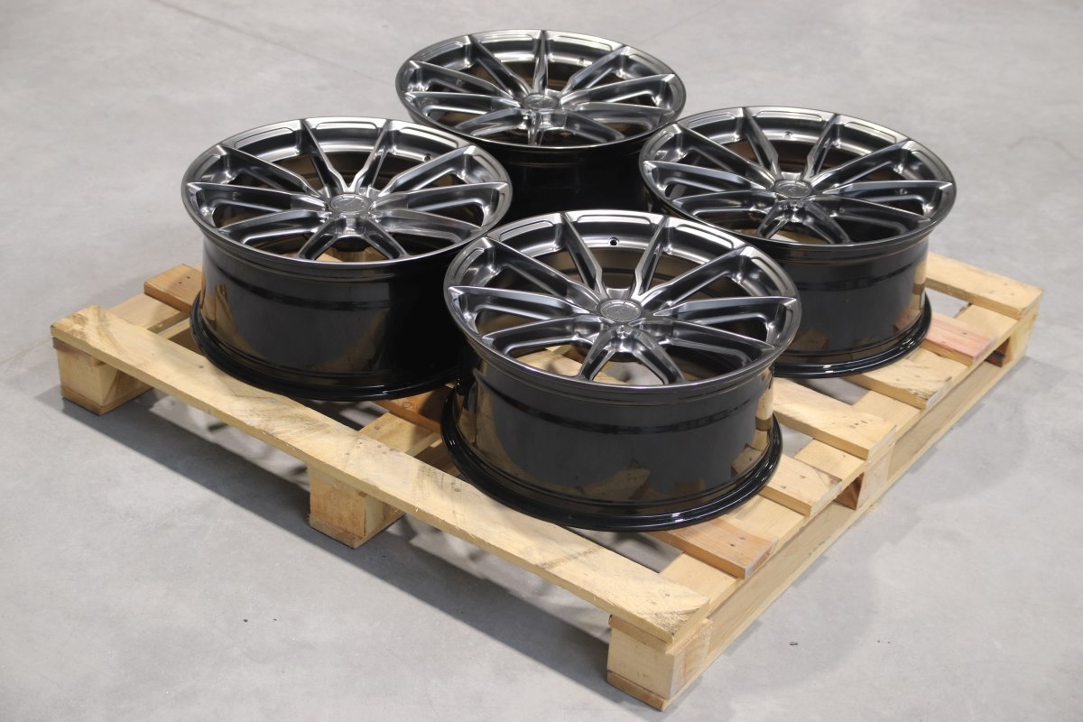 R19 x 8.5 5x120 ET43 CB72.6 JR Wheels Complete Sets Hyper Black