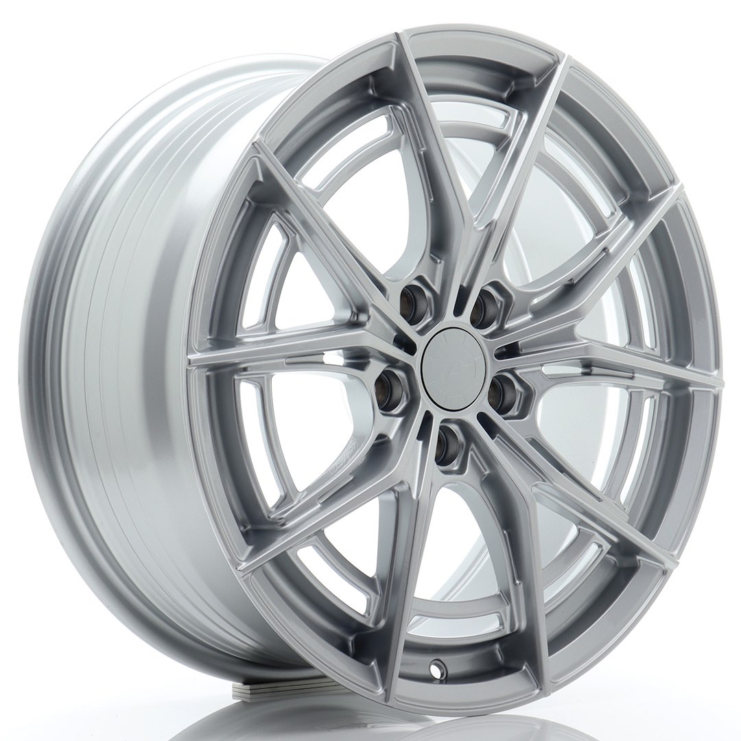 R18 x 8 5x112 ET45 CB66.6 JR Wheels JR50 Silver