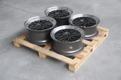 Set of JR23 19x8 ET30 + 19x9,5 ET40 5x120 Hyper Gray w/Machined Lip
