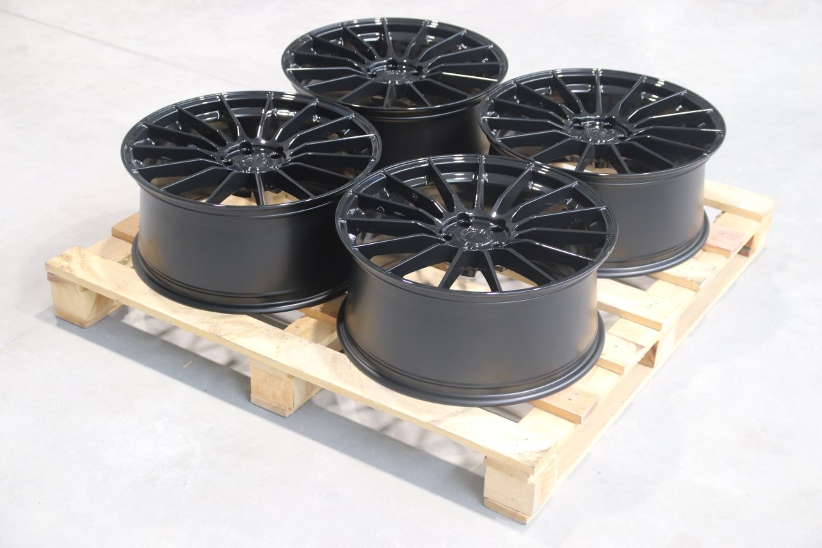 R20 x 9 5x112 ET40 CB72.6 JR Wheels Complete Sets Black