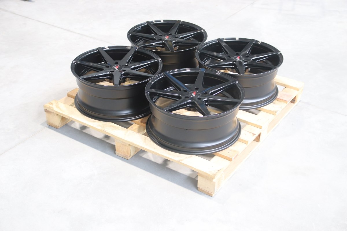 R20 x 8.5 5x120 ET30 CB74.1 JR Wheels Complete Sets Black