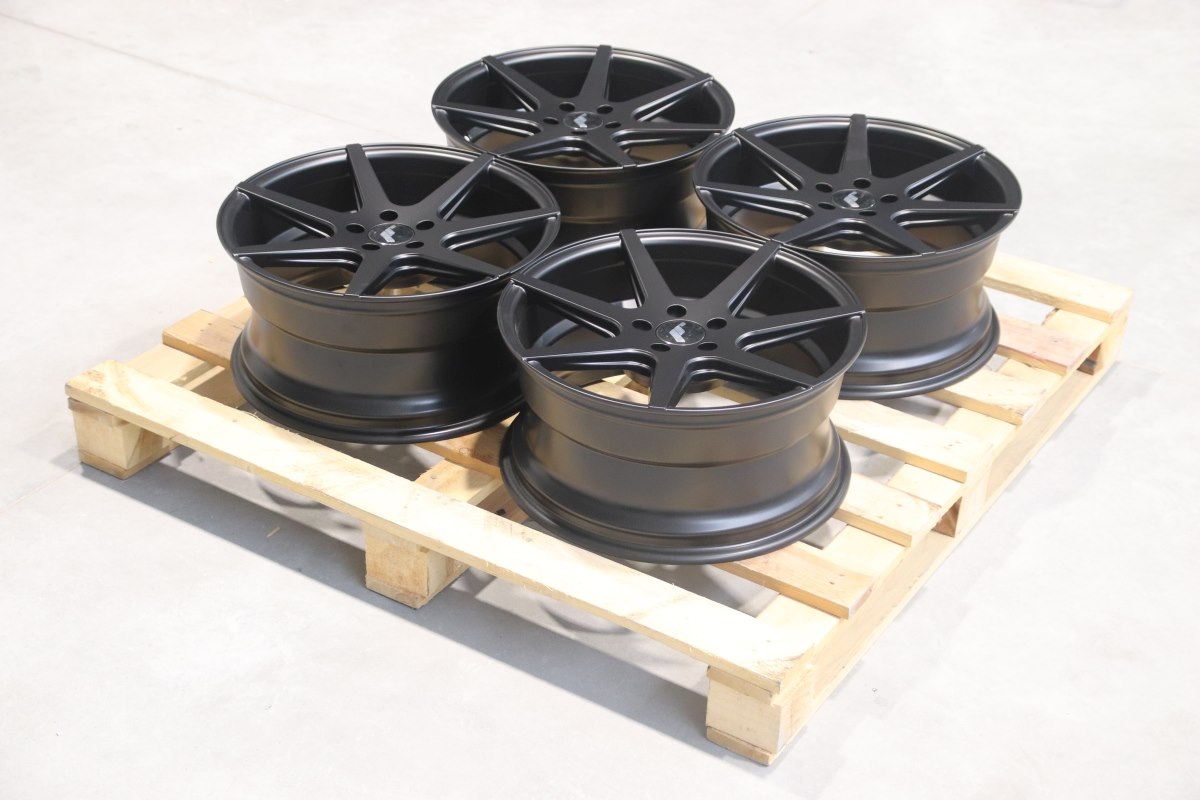 R18 x 8.5 5x108 ET40 CB74.1 JR Wheels Complete Sets Matt Black