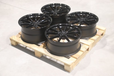 Set of JR37 20x8,5 ET35 + 20x10 ET45 5x120 Gloss Black