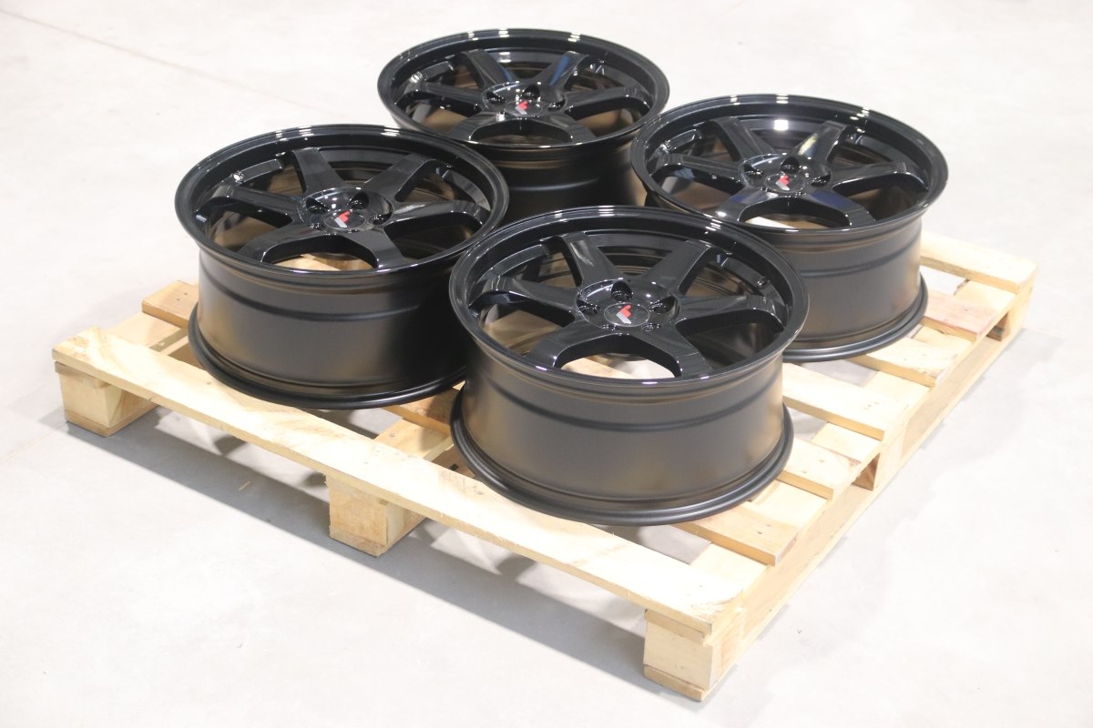R19 x 8.5 5x112 ET42 CB72.6 JR Wheels Complete Sets Black
