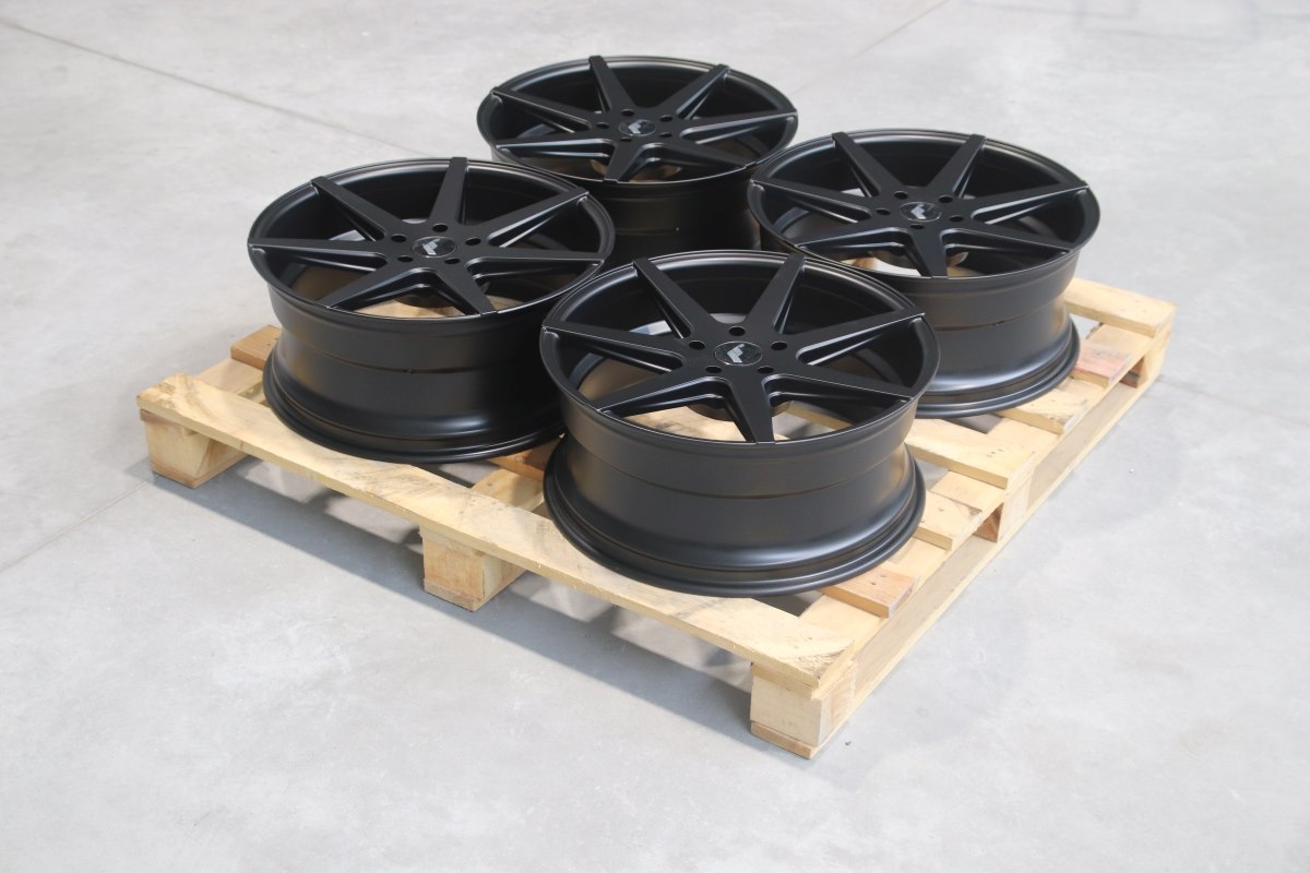 R20 x 8.5 5x120 ET35 CB74.1 JR Wheels Complete Sets Matt Black